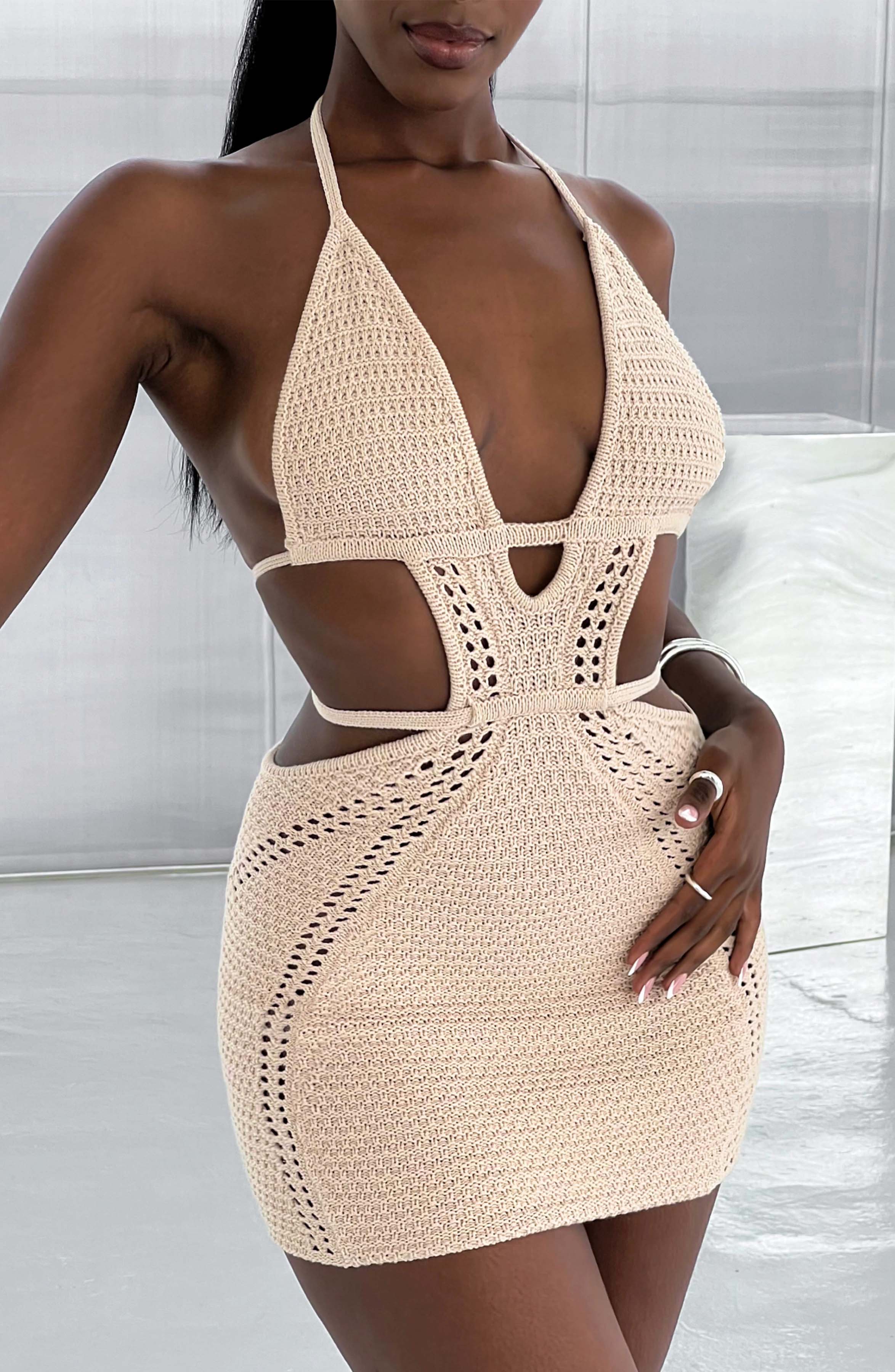 Selena Mini Dress - Cream Babyboo Fashion Premium Exclusive Design