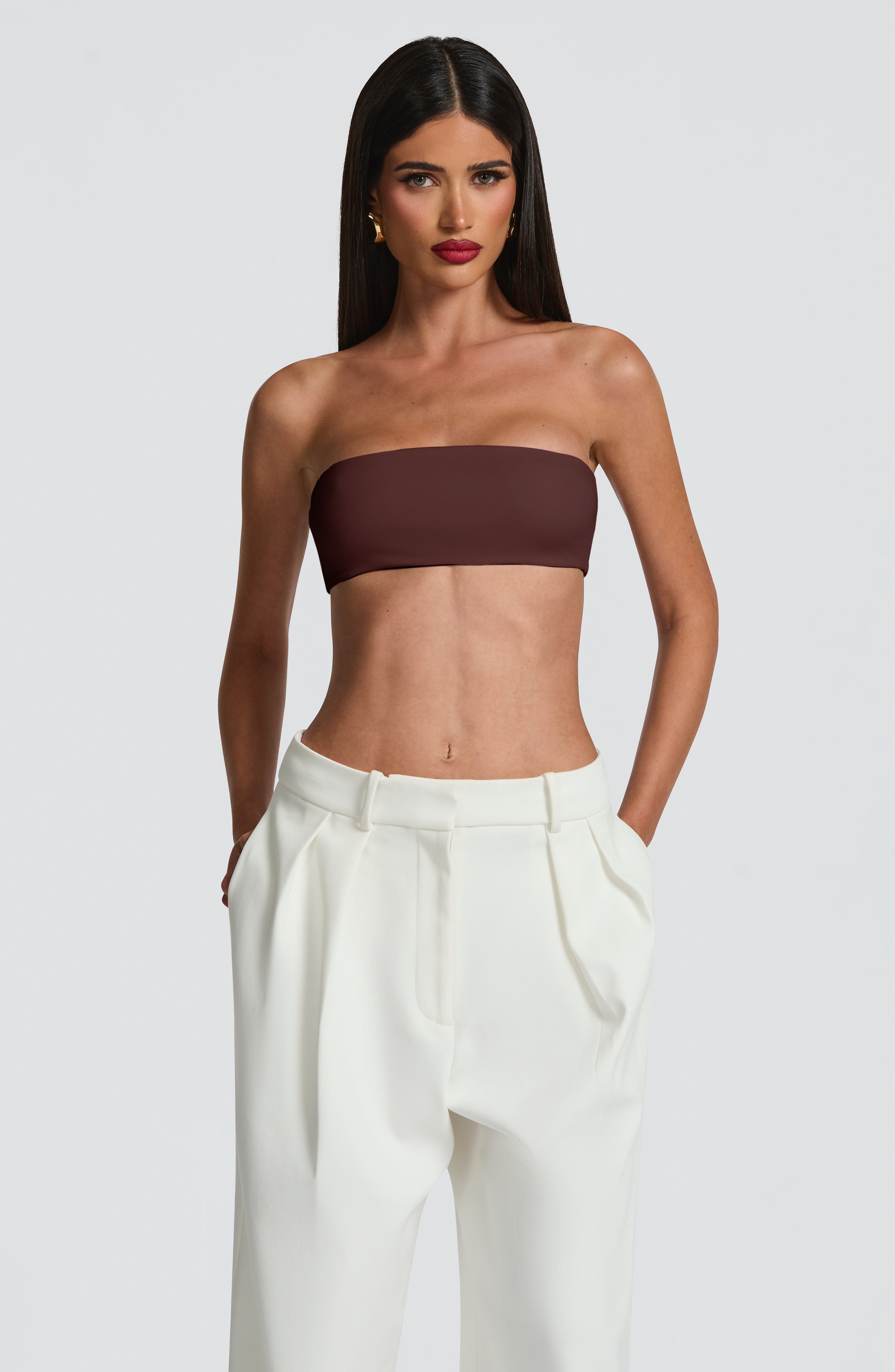 Simi Top - Plum Brown Tops Babyboo Fashion Premium Exclusive Design