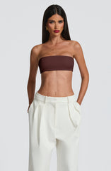 Simi Top - Plum Brown Tops Babyboo Fashion Premium Exclusive Design