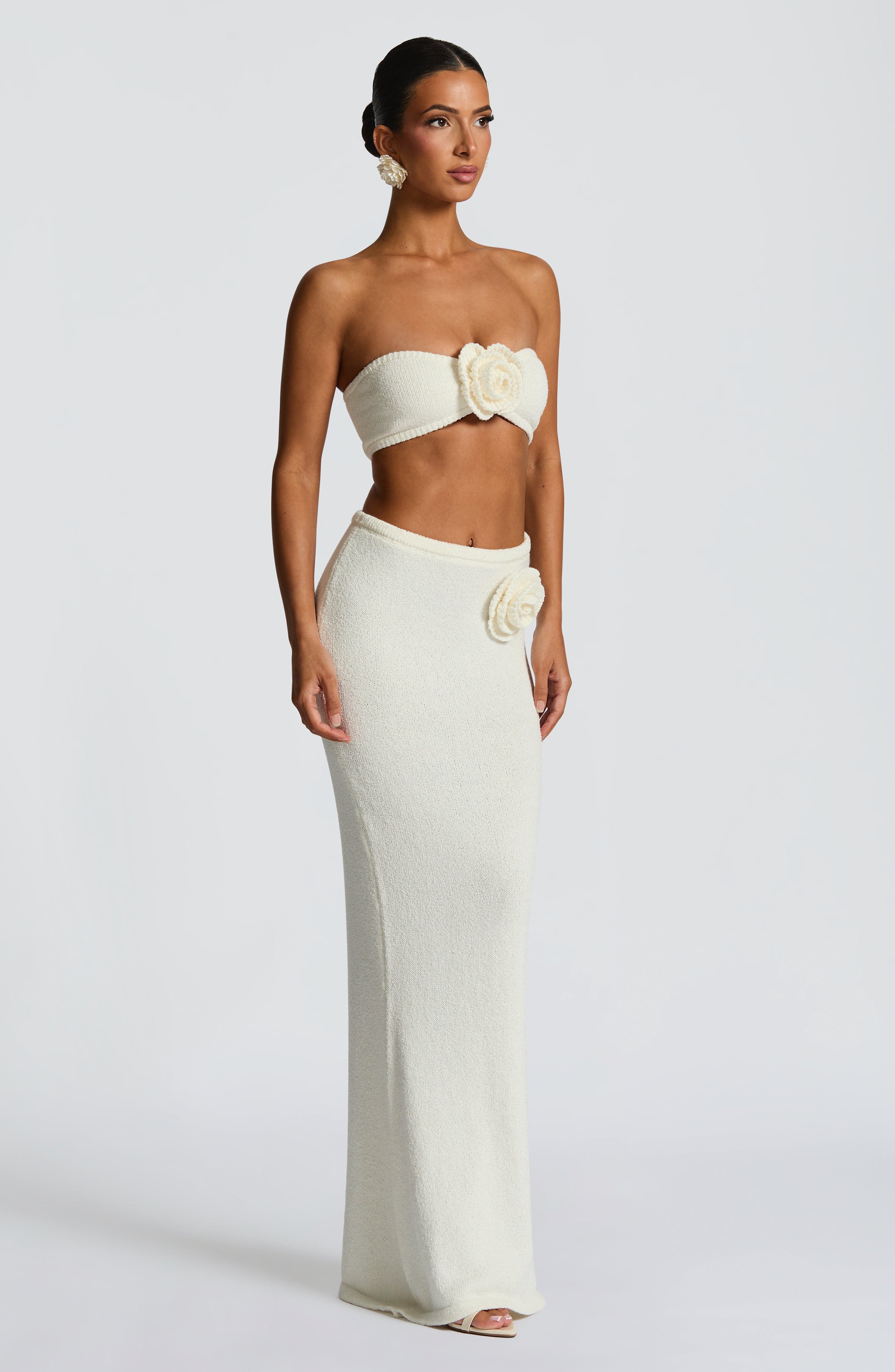 Sola Maxi Skirt - Ivory Skirt Babyboo Fashion Premium Exclusive Design