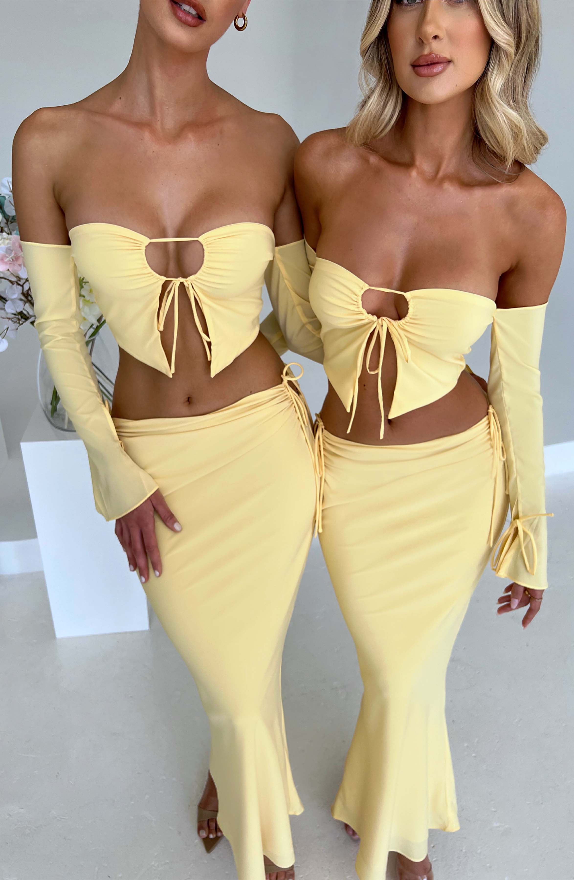 Tana Maxi Skirt - Lemon Skirt Babyboo Fashion Premium Exclusive Design