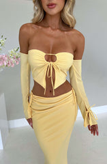 Tana Maxi Skirt - Lemon Skirt Babyboo Fashion Premium Exclusive Design