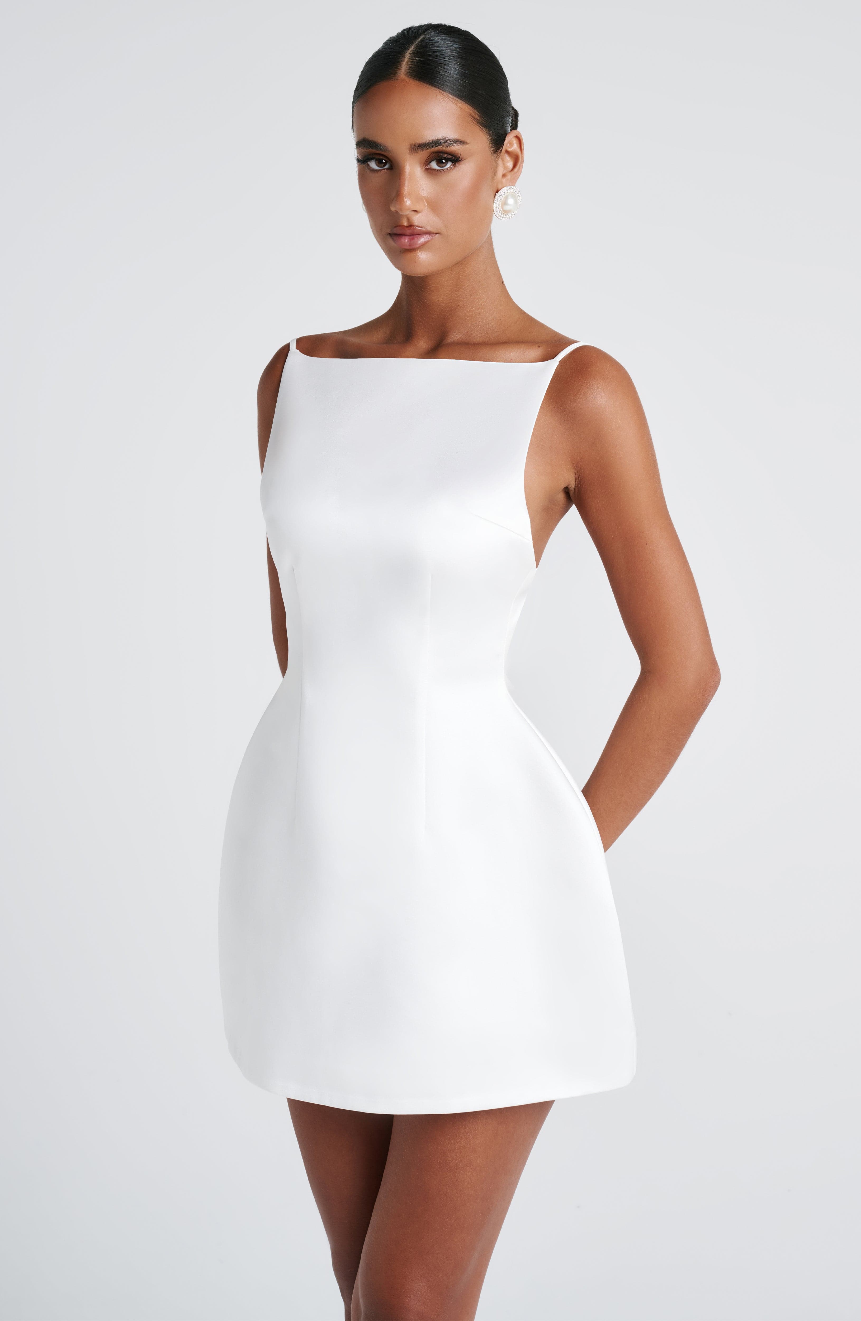 Tate Mini Dress - Ivory Dress Babyboo Fashion Premium Exclusive Design