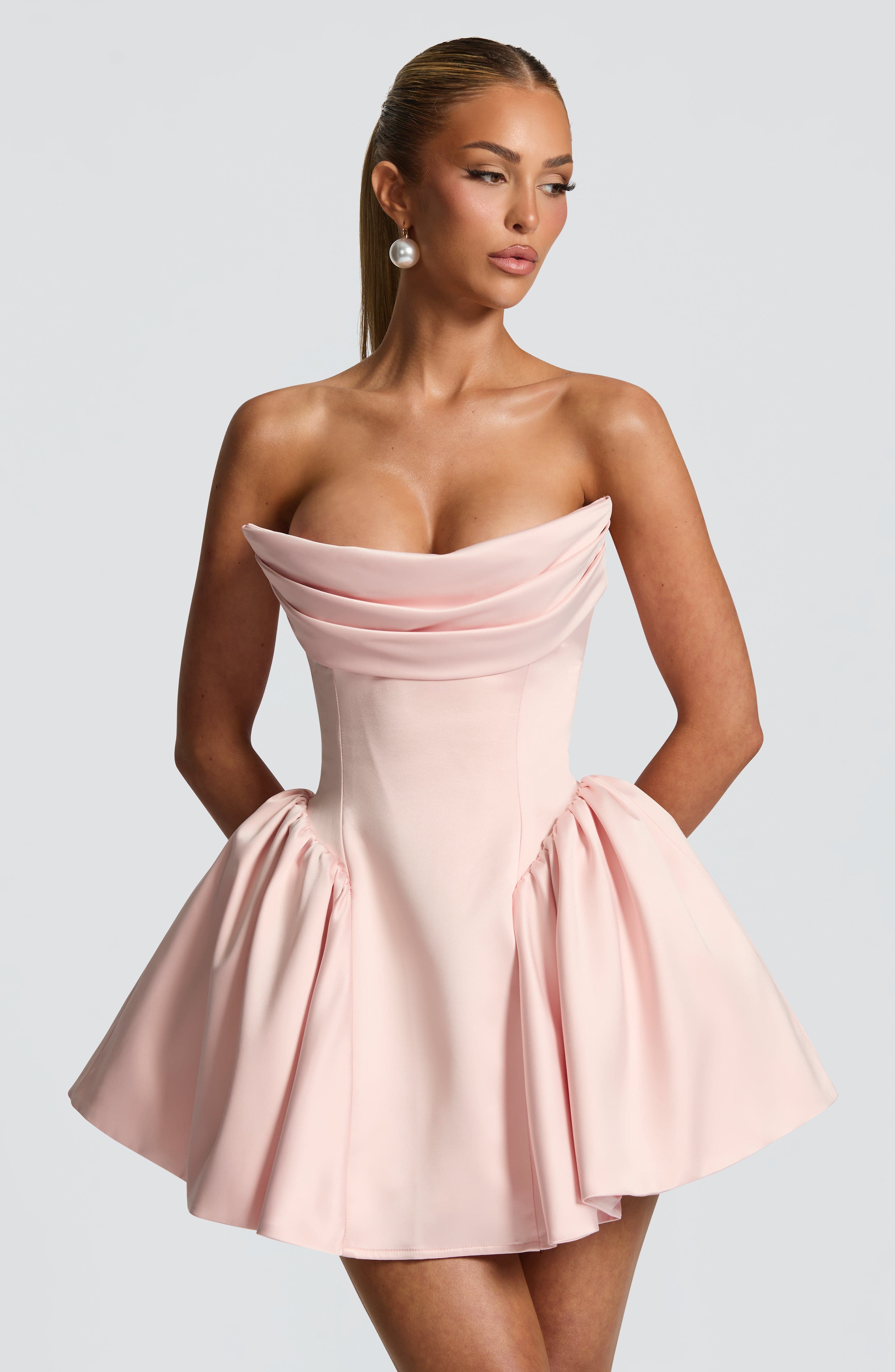 Trinity Mini Dress - Blush Dress Babyboo Fashion Premium Exclusive Design