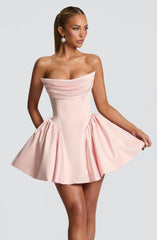 Trinity Mini Dress - Blush Dress Babyboo Fashion Premium Exclusive Design