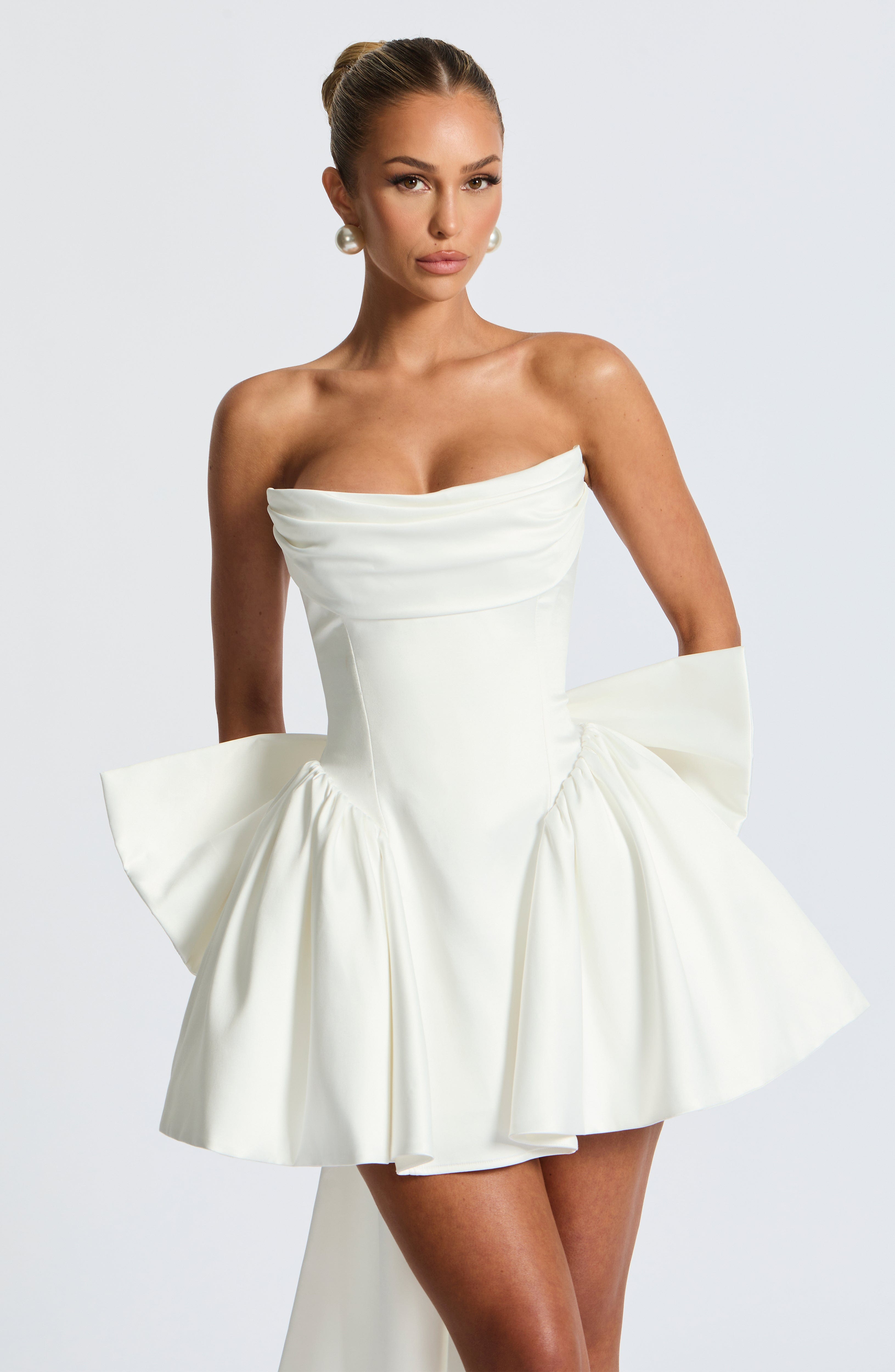 Trinity Mini Dress - Ivory Dress Babyboo Fashion Premium Exclusive Design