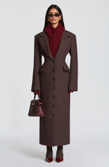 Ursula Coat - Plum Brown Jacket Babyboo Fashion Premium Exclusive Design