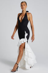 Veronique Maxi Dress - Black/White Dress Babyboo Fashion Premium Exclusive Design