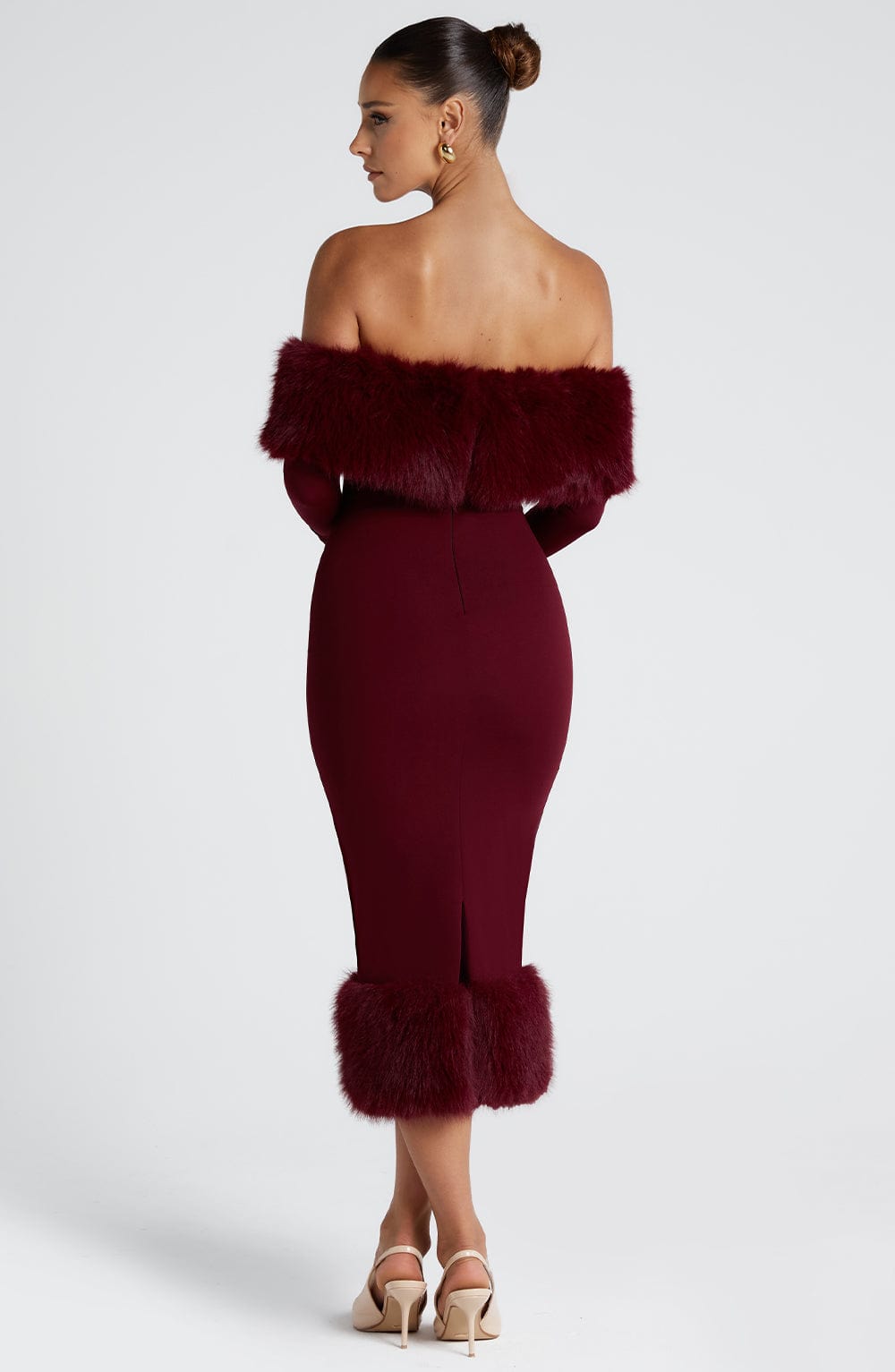 Vittoria Midi Dress - Wine Dress Babyboo Fashion Premium Exclusive Design