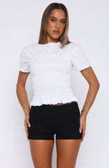 Honeymoon Lace Shorts Black
