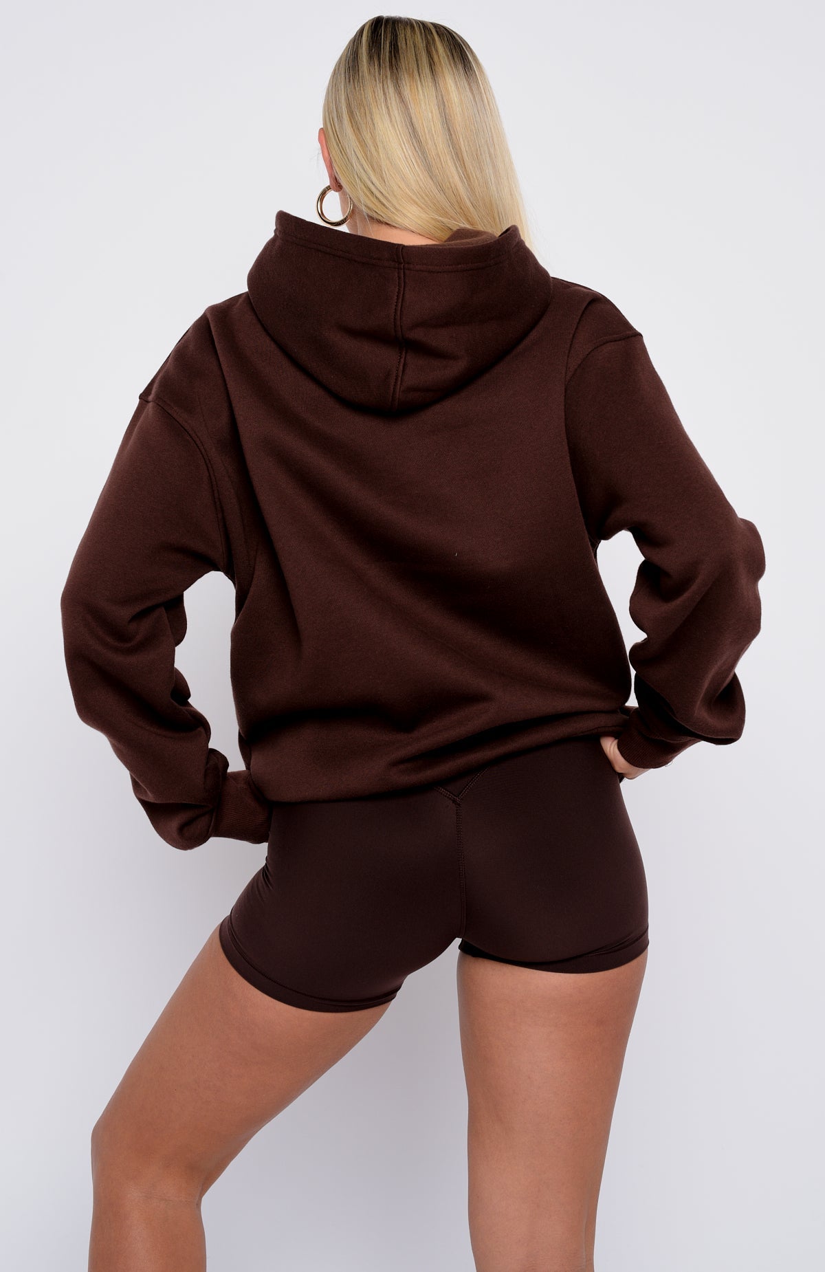Took The Fall Oversized Hoodie Chocolate