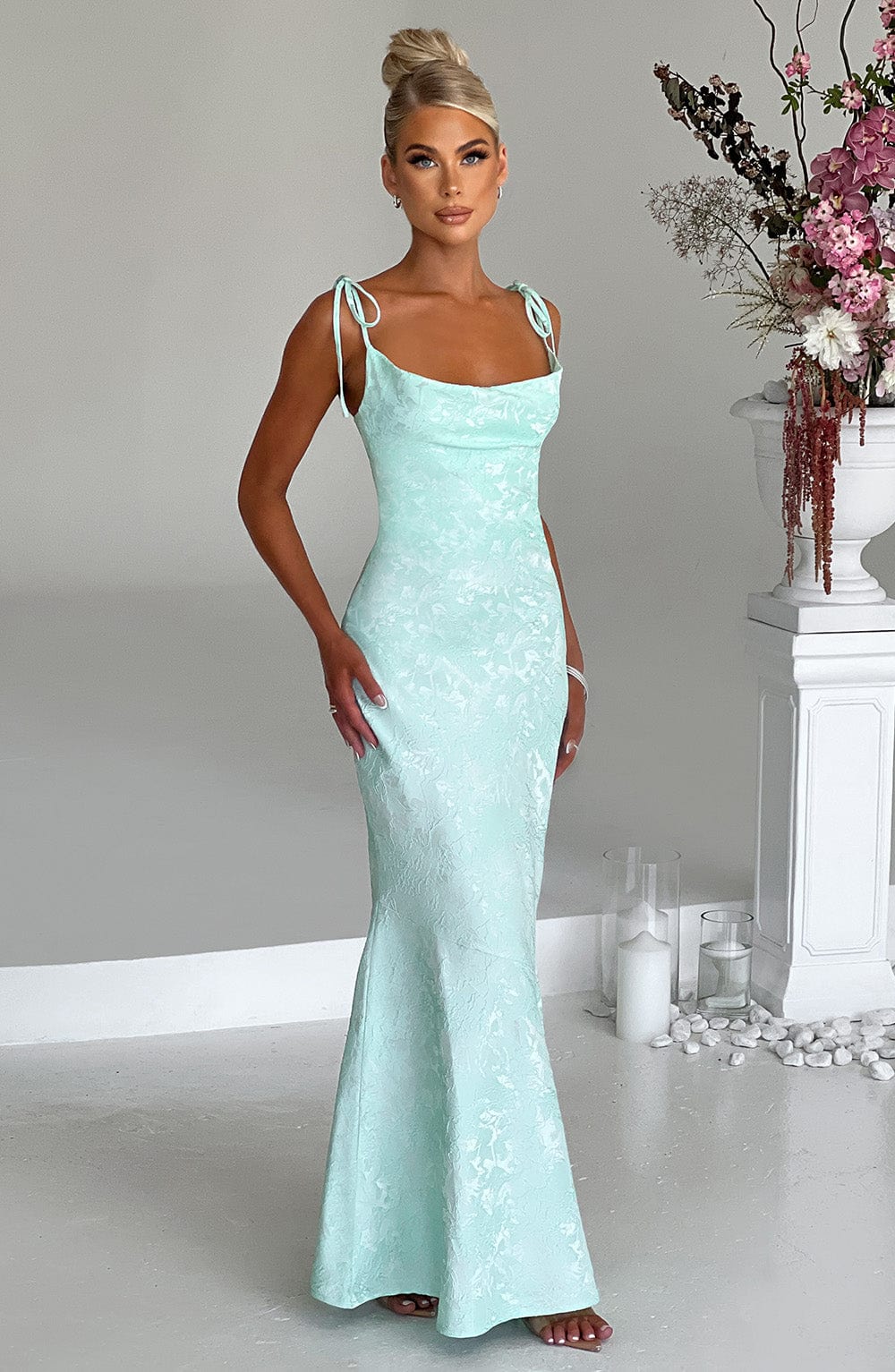 Whitney Maxi Dress - Mint Dress Babyboo Fashion Premium Exclusive Design