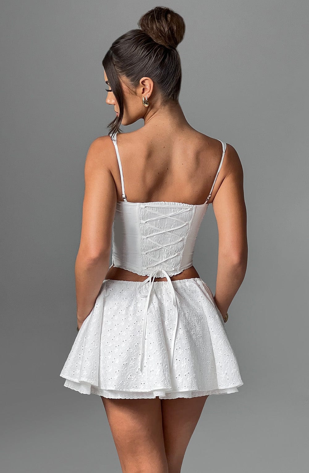 Winnie Mini Skirt - Ivory Skirt Babyboo Fashion Premium Exclusive Design