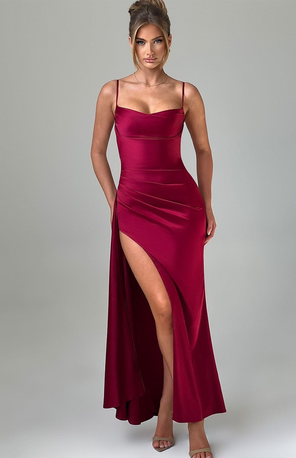 Winona Maxi Dress - Burgundy Dress Babyboo Fashion Premium Exclusive Design