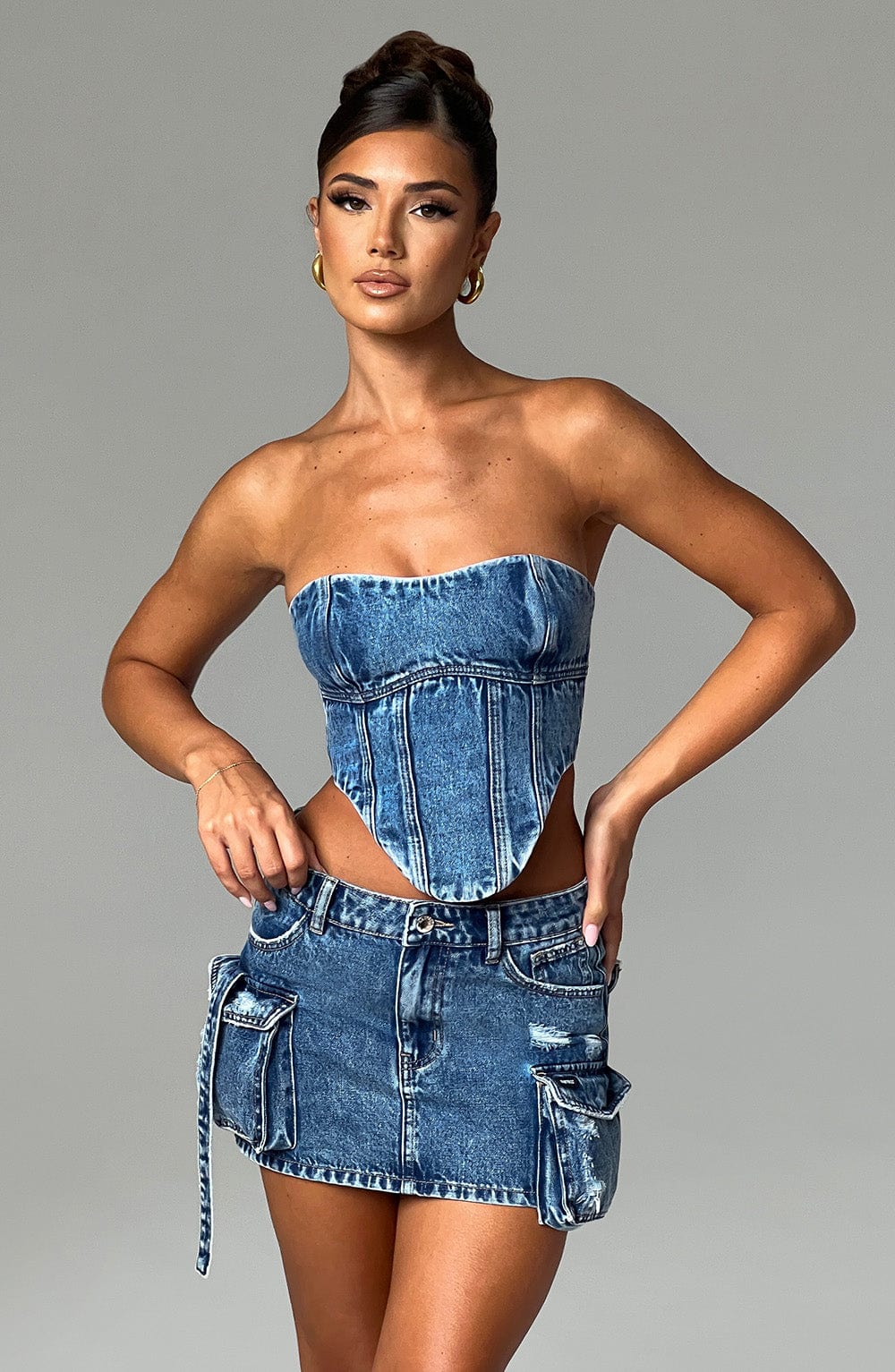 Yasie Corset - Dark Wash Tops Babyboo Fashion Premium Exclusive Design