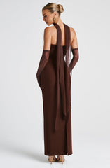 Yulia Maxi Dress - Plum Brown Dress Babyboo Fashion Premium Exclusive Design